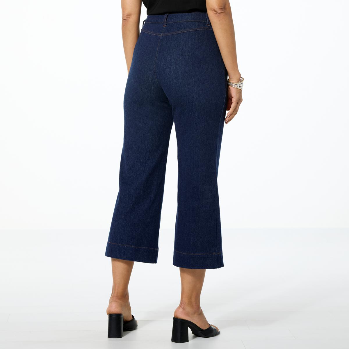 GREY by Jhoan Sebastian Grey Knit Denim Crop Capsule Pant | HSN