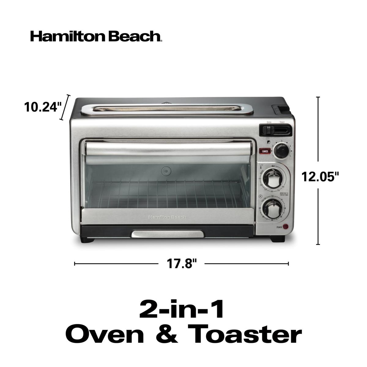 hamilton 2 in 1 toaster oven