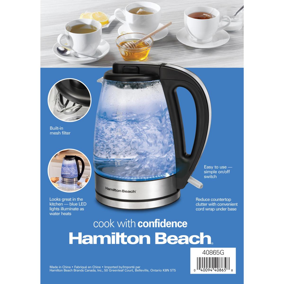 Hamilton Beach Glass Electric Kettle 22871181 HSN
