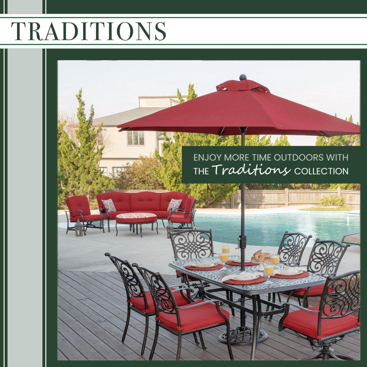 Traditions 5 Piece Dining Set with Four Swivel Rockers and a 48 in. Round Table 7813441 HSN