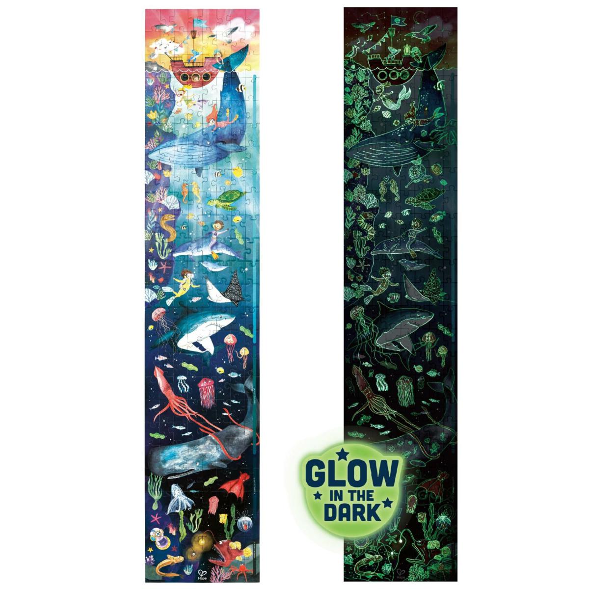 Hape Giant Glow-In-The-Dark Puzzle Ocean Life, 200 Pieces | HSN