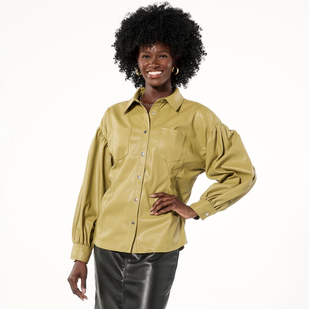 はるひページ Harlem's Fashion Row x Kaphill Collection Faux Leather Shirt