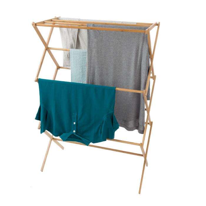 Hastings Home Bamboo Wooden Clothes Drying Rack - 9948935