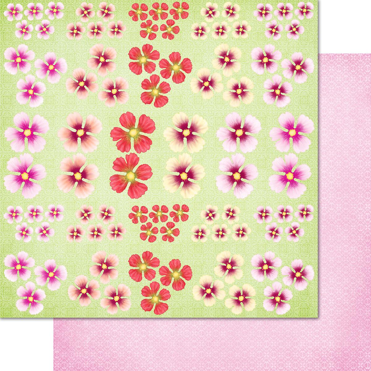 24pcs 6'X6' Pink Roses Scrapbook Paper, Vintage Floral Craft