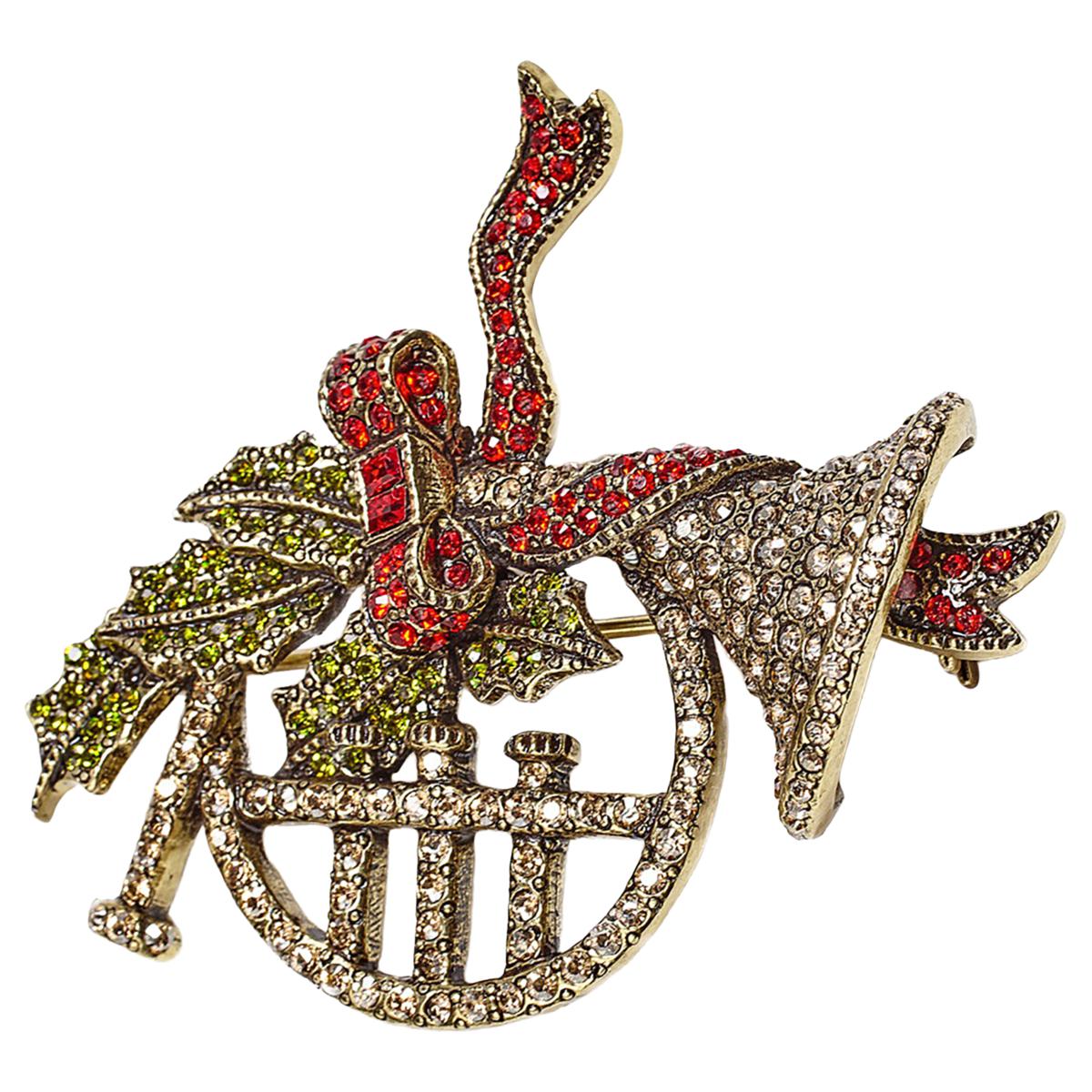 Heidi Daus Fabulous French Horn Multi-Color Crystal Pin | HSN