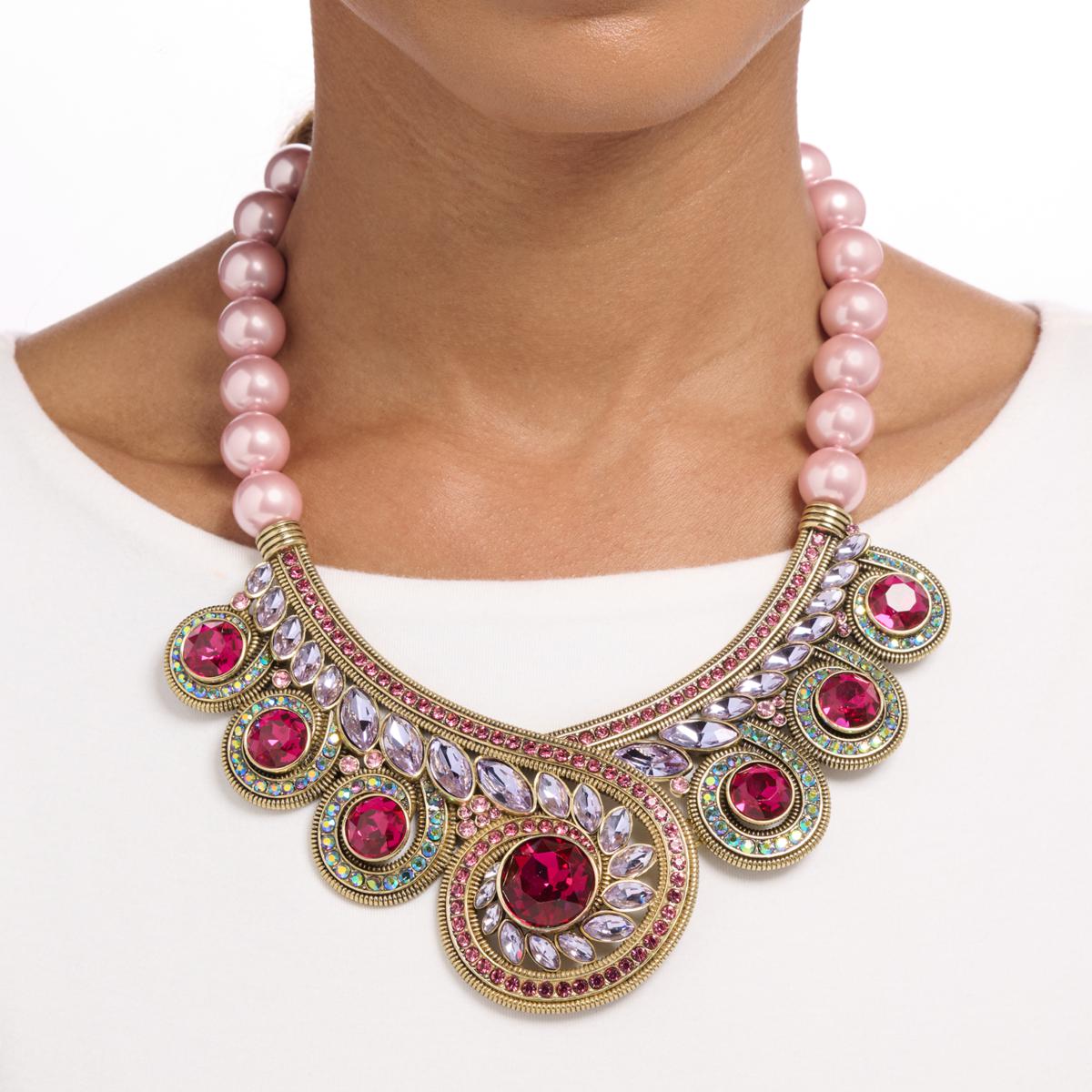 Heidi Daus Swirl Happy Crystal and Glass Bead Necklace | HSN