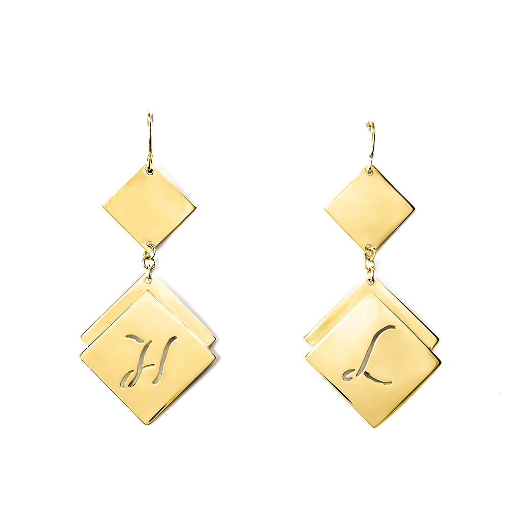 Heights Jewelers Gold Plated Initial Diamond Drop Earrings 20902790 Hsn