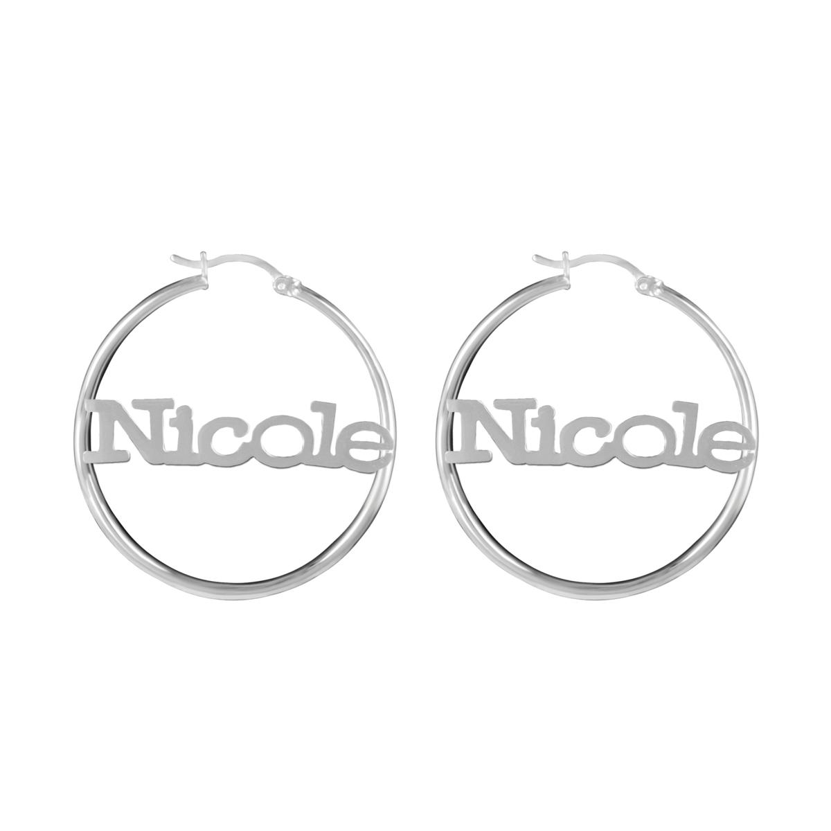 Fab Hoop Earrings in Sterling Silver