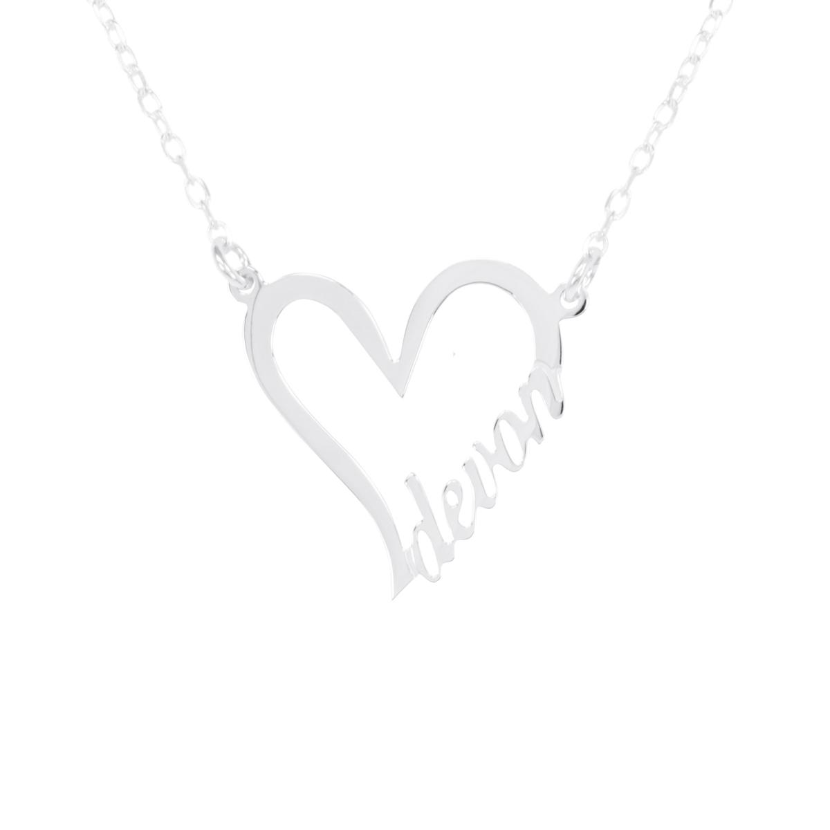 personalized picture heart necklace