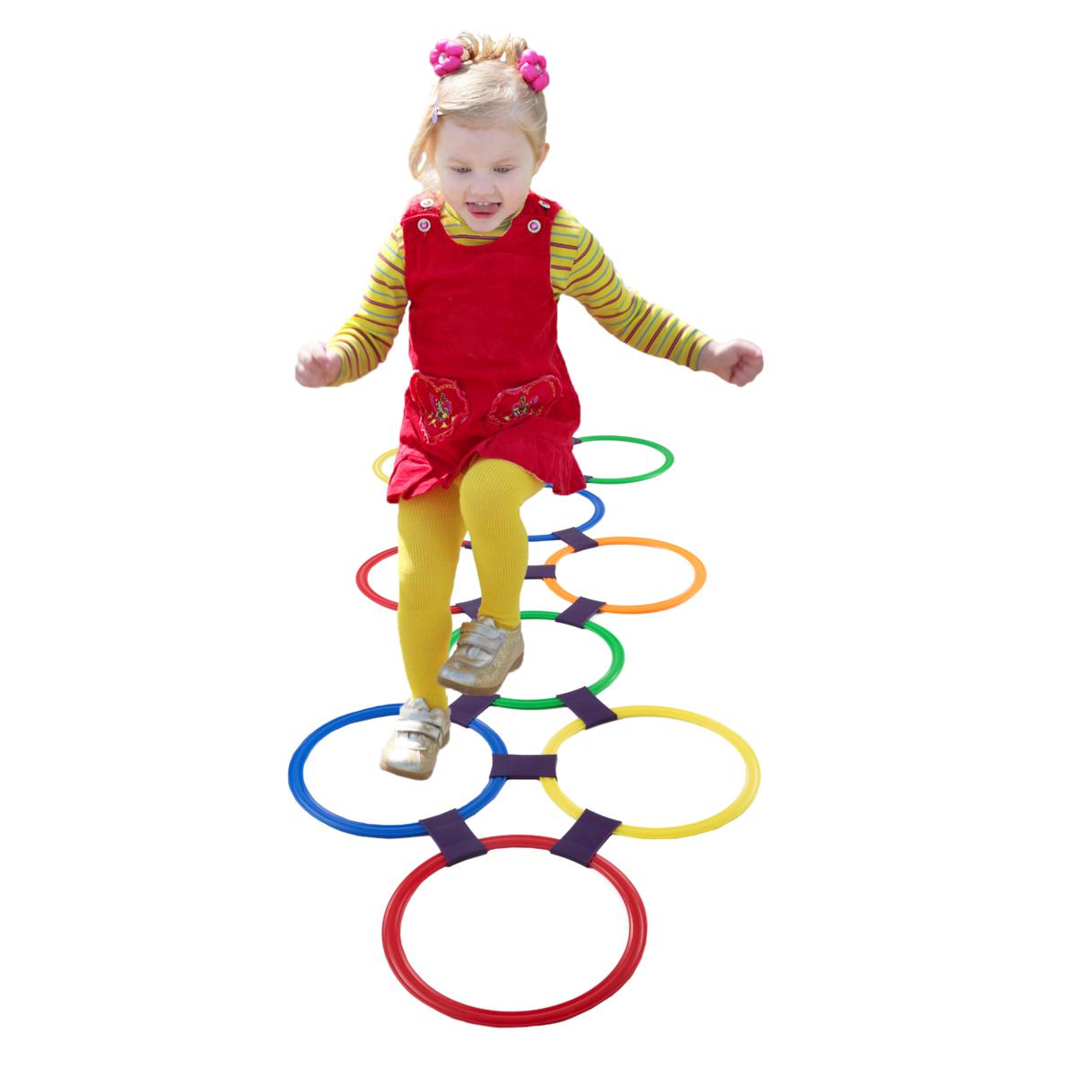  Hopscotch Game Color Jump Ring Hopscotch Toys, Outdoor