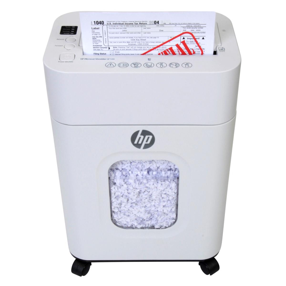 HP 100 Sheet Microcut Shredder with 4.5 Gallon Drop Bin | HSN