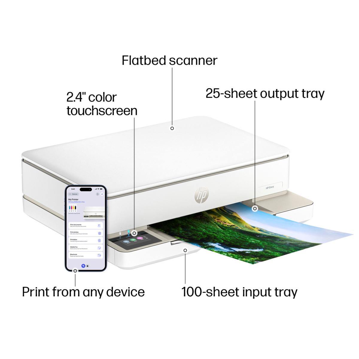 HP Envy 6100 Series All-In-One Printer $50 Instant Ink & Smart