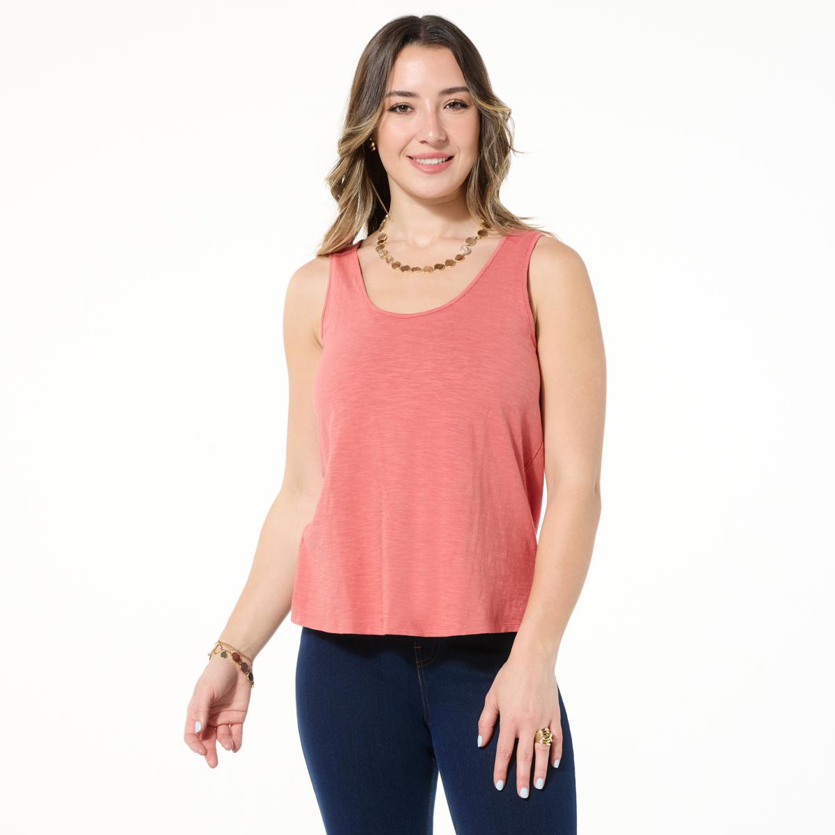 HUE 2-piece Cotton Knit Kimono Wrap and Tank Set | HSN