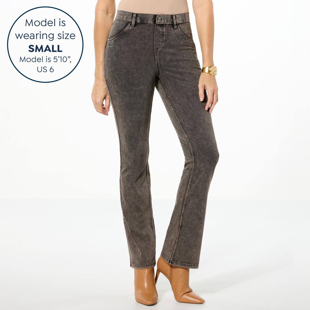 デニム・ジーパン HUECLOSET Hue A Damage Bootcut Denim Pants HUE Baby Bootcut Denim Pant - 23251255 | HSN