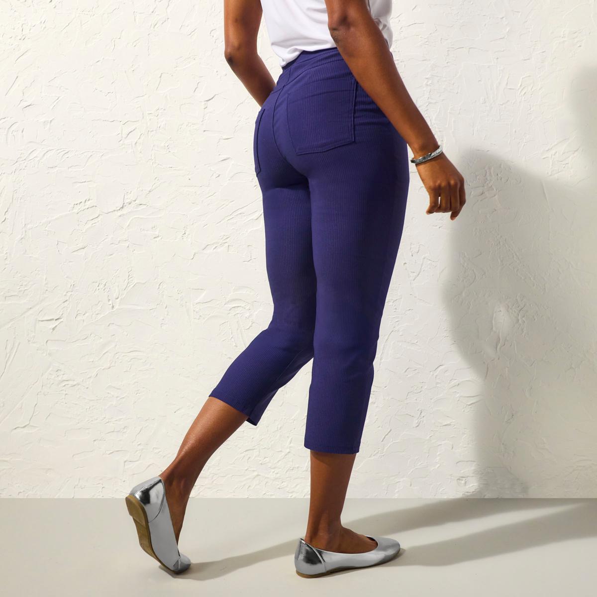 Capri Sizes Walmart Knit Capris HUE Everyday Stretch Knit Pull-On