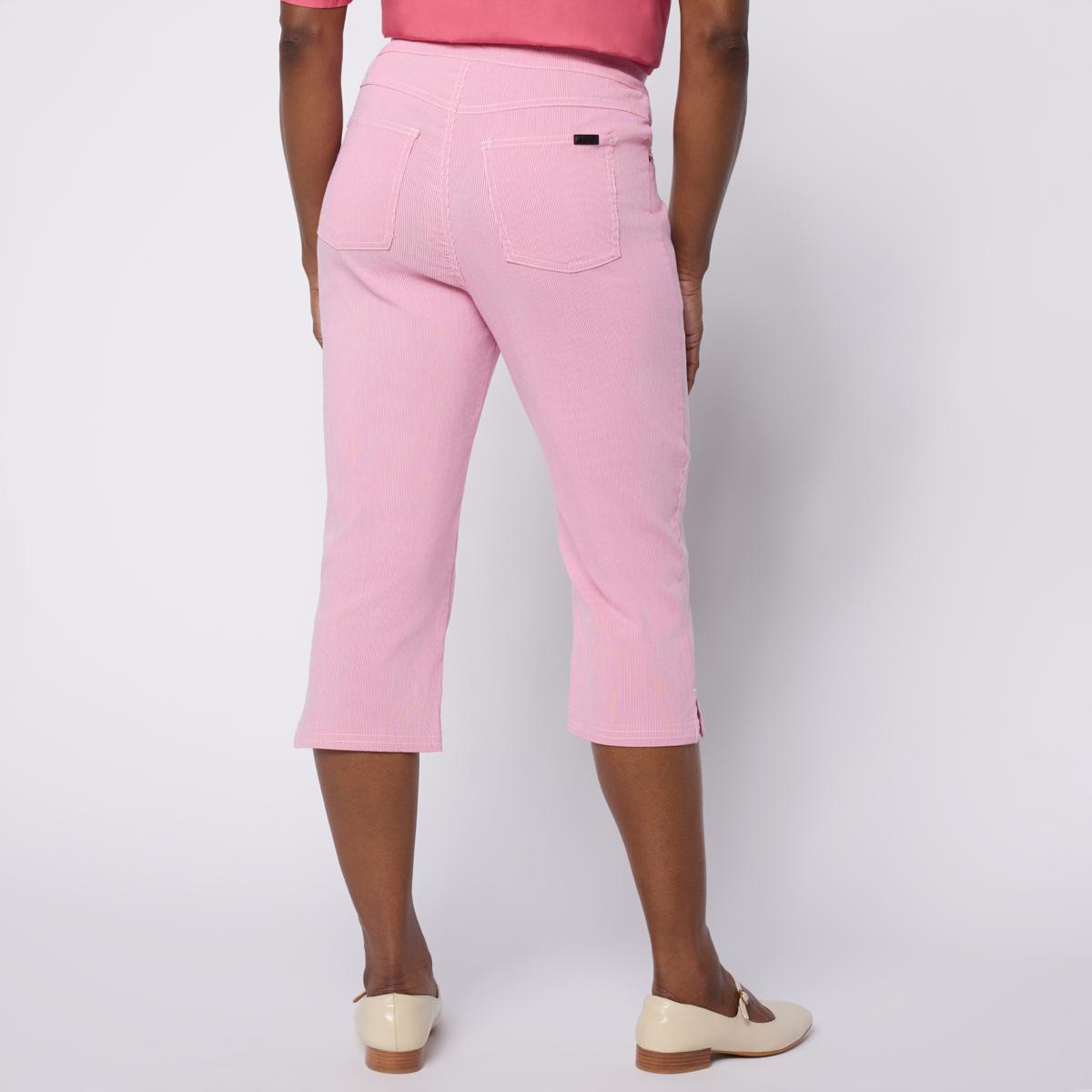 Hue Spring Stripe Pull-On Pedal Pusher Pant | HSN