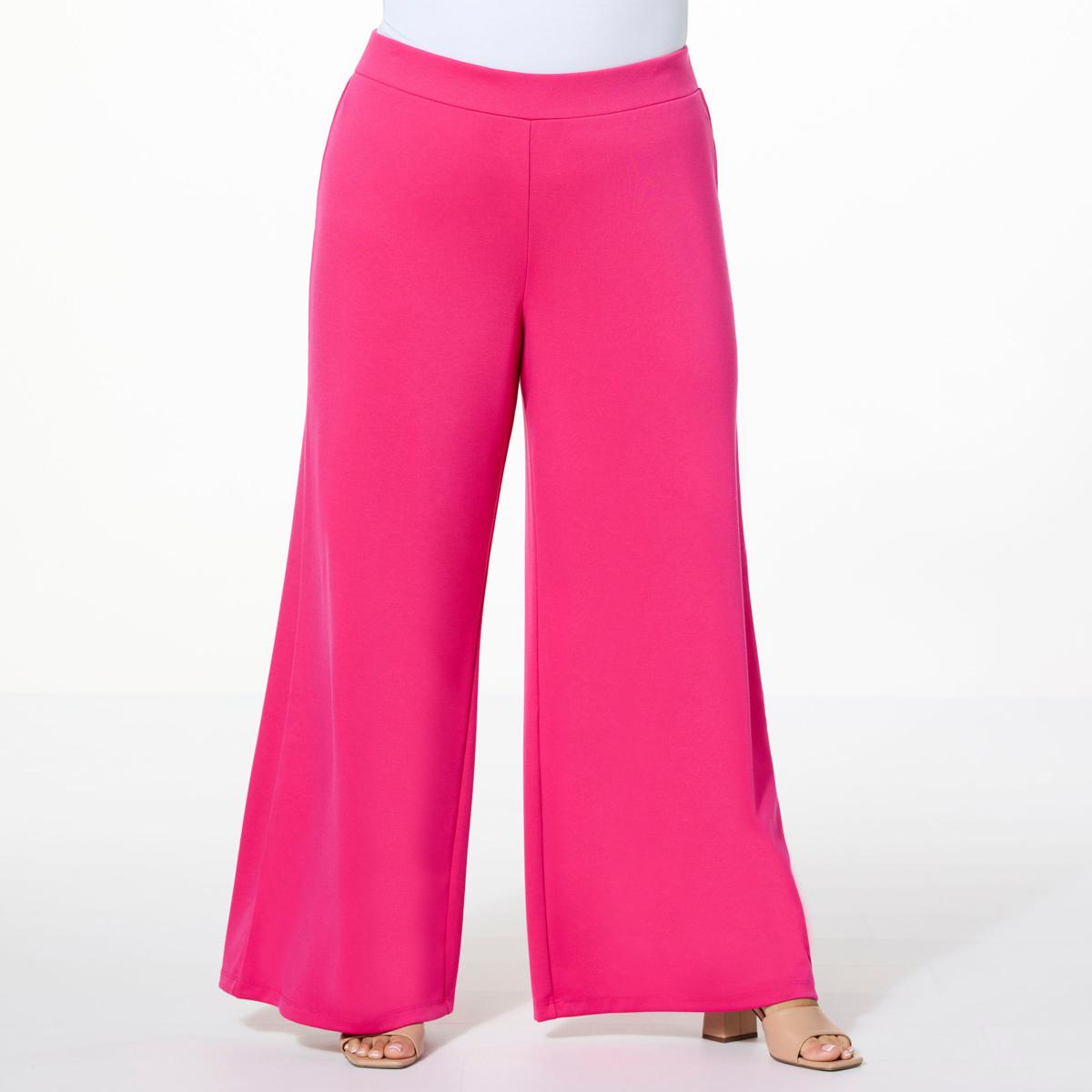 IMAN Global Chic All Day Elegance Wide-Leg Ponte Pant - 21591725 | HSN