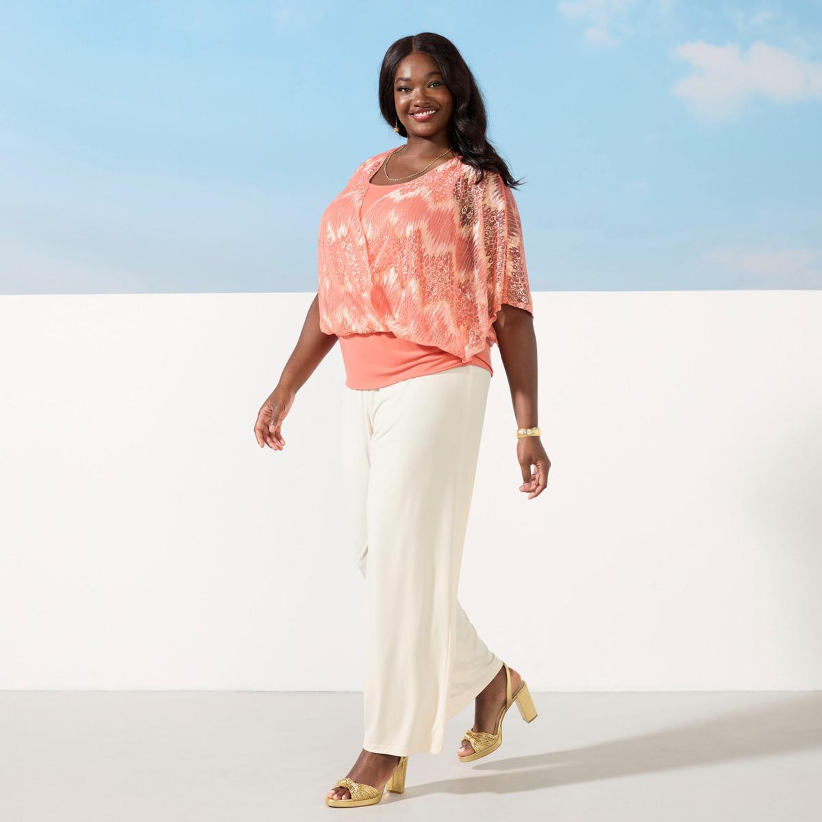IMAN Global Chic Draped Lace Top - 22782445 | HSN