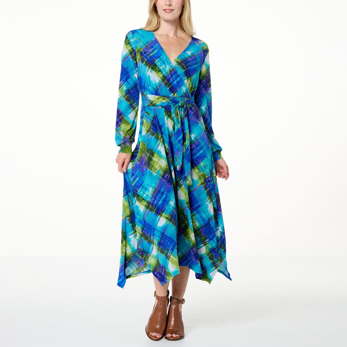 Printed silk frocks sale