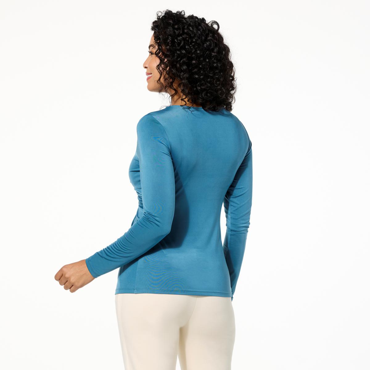 IMAN Global Chic Silky Knit Twist Front Top - 23120956 | HSN
