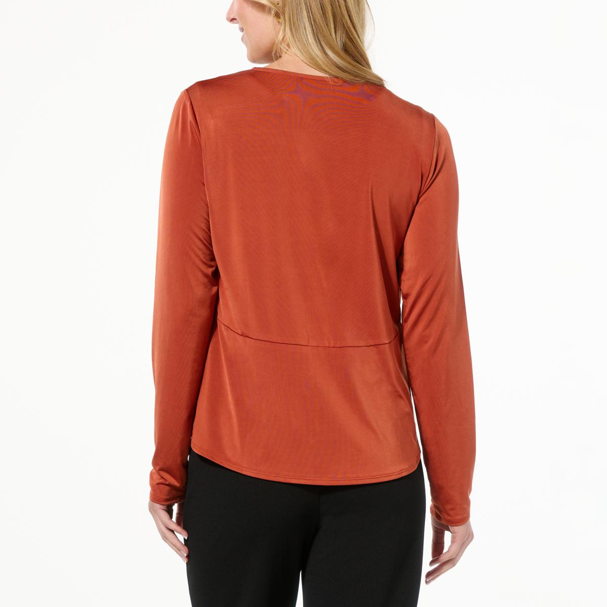IMAN Global Chic Solid Knit Peplum Topper - 22781598 | HSN