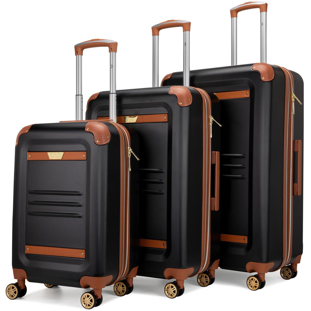 ITALIA Vintage 3 Piece Expandable Retro Luggage Set
