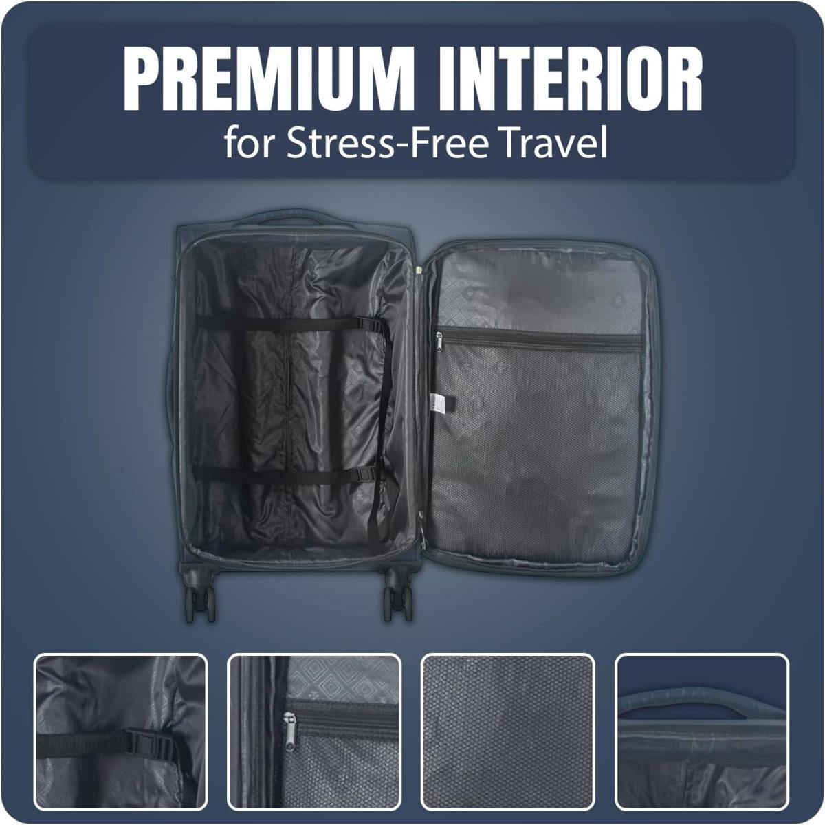 IZOD Ocean 3pc Expandable Luggage Set with Lock | HSN