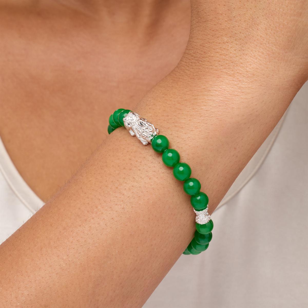 Jade of Yesteryear Jade Beaded Dragon-Design Stretch  display picture 3
