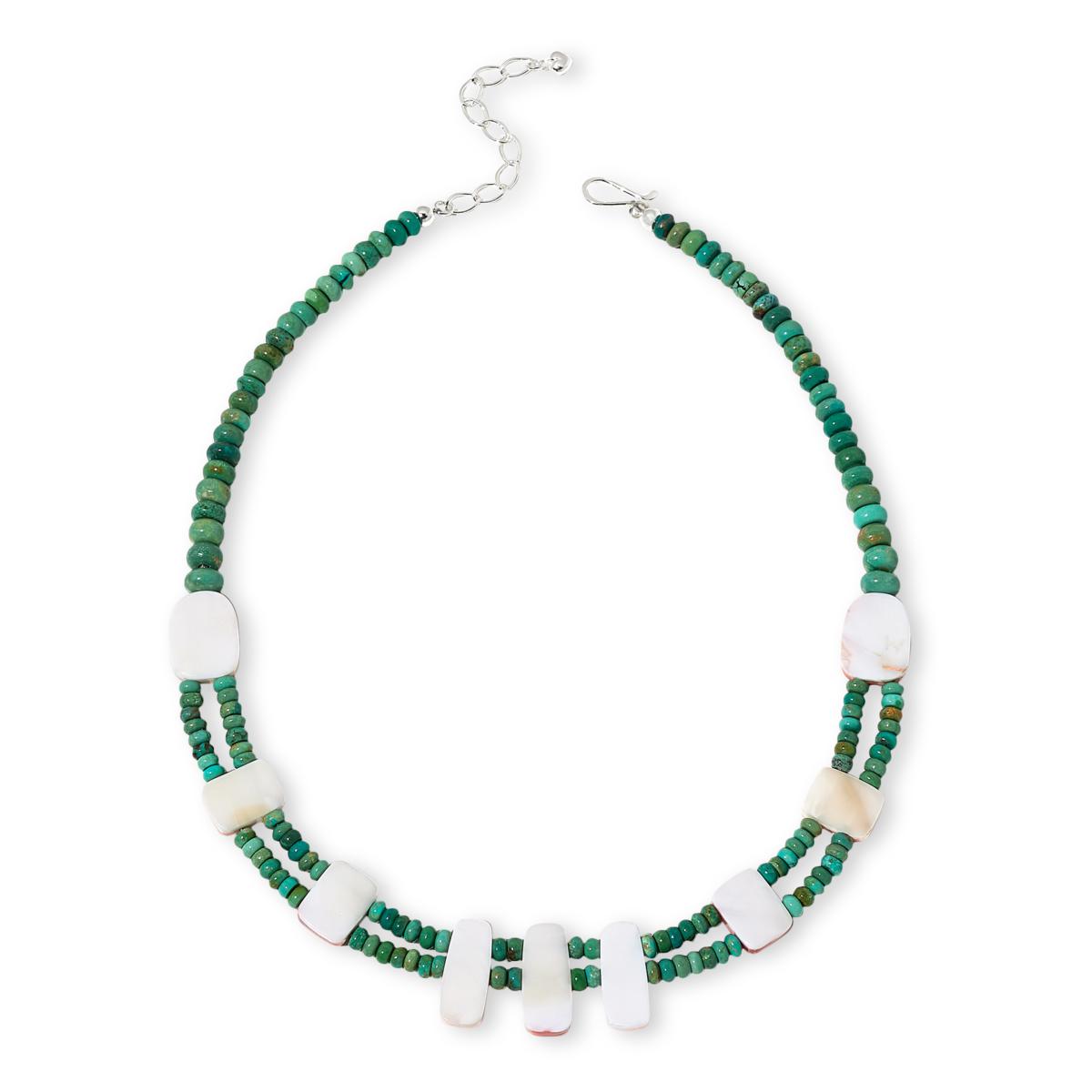 Jay King Azure Peaks Turquoise and Spiny Oyster Shell Necklace | HSN