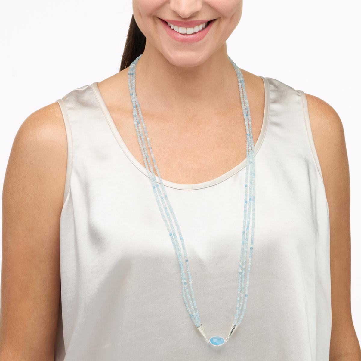 Jay King Gallery Collection Aquamarine 3-Strand Necklace