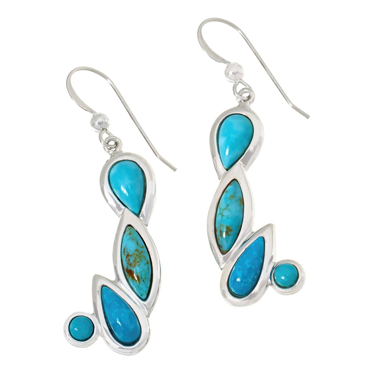 As Seen on TV Turquoise Drop Sterling Silver Wire