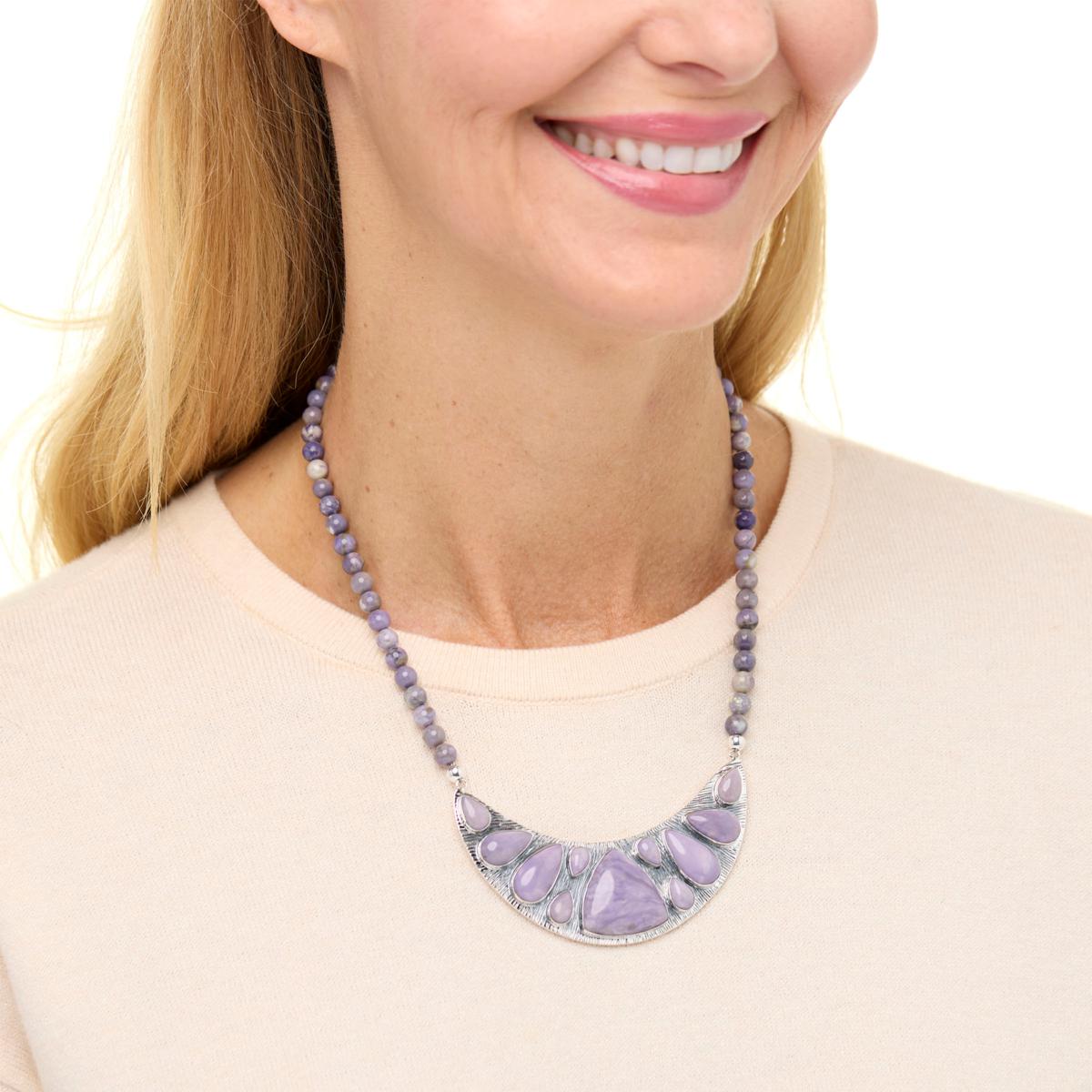 Jay King Gallery Collection Sterling Silver Purple Opal 18