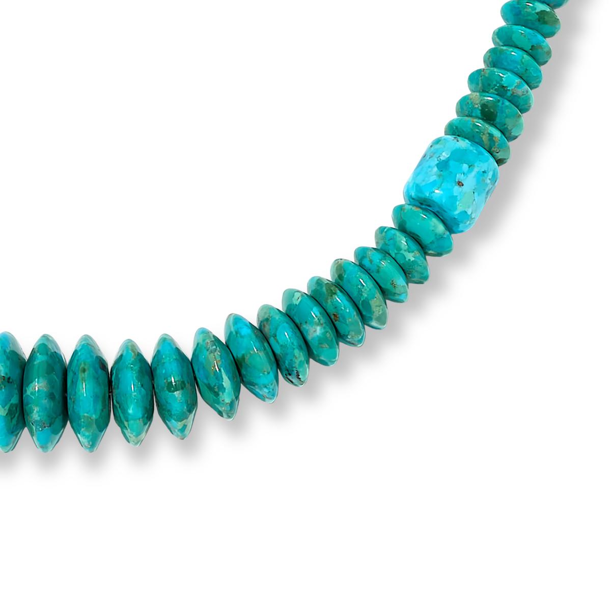 Jay King Heavenly Well Lake Compressed Turquoise Bead Necklace | HSN