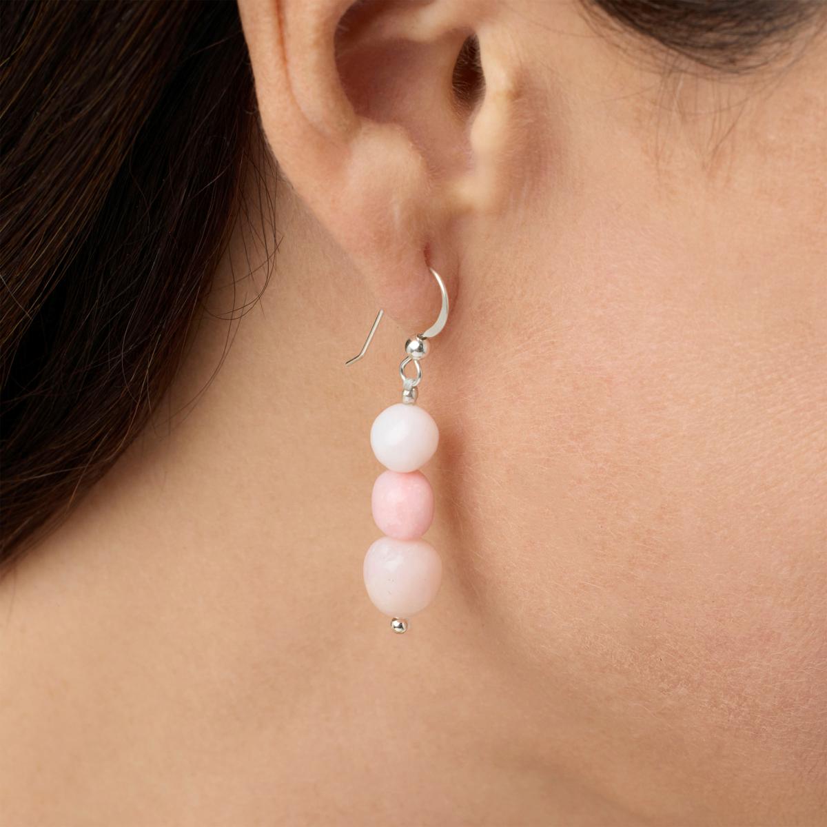 【美品】LANIE pink opal BEADS 両耳 Faceted Peruvian Pink Opal 6mm 8mm Coin Beads | Gemstone