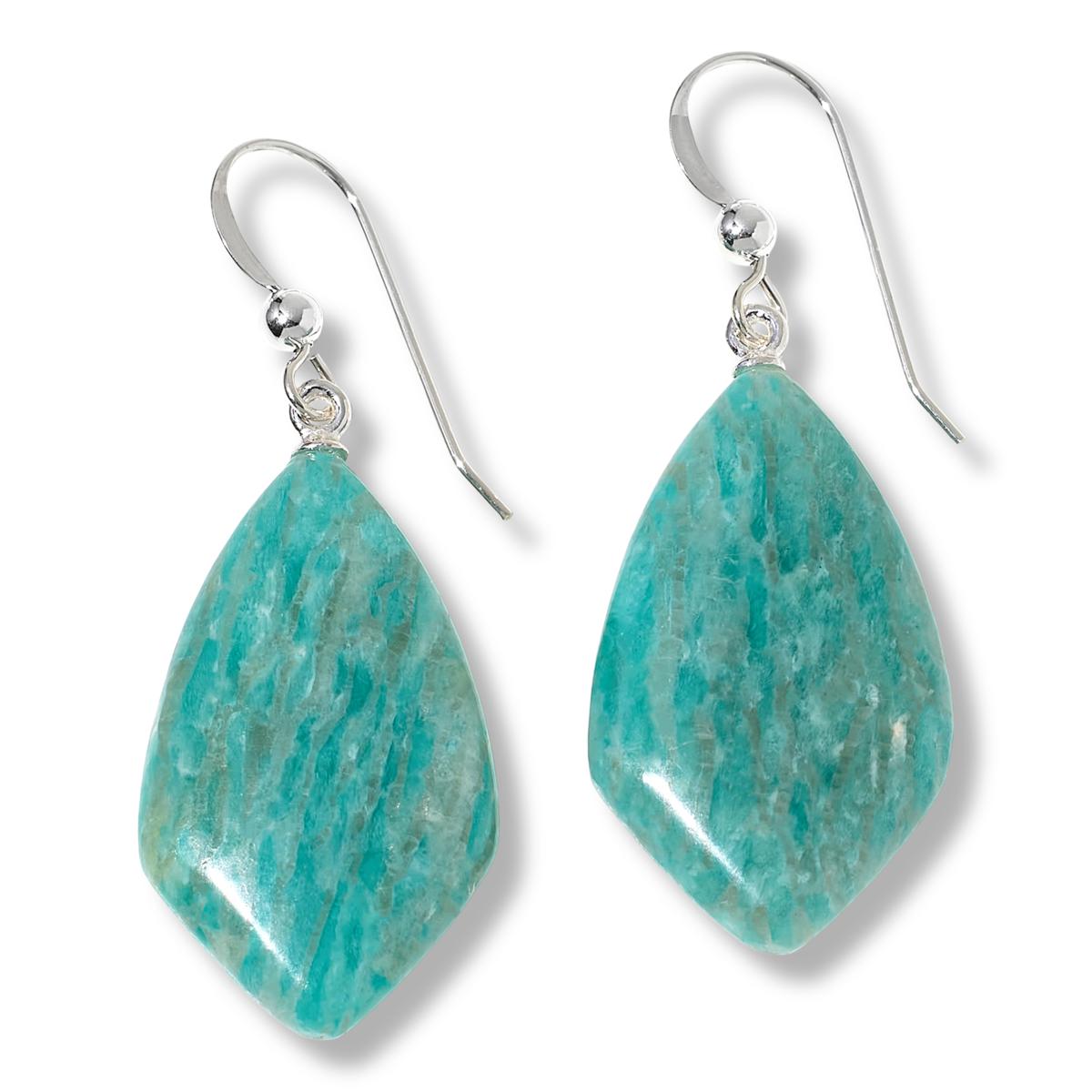 Jay King Smoky Graphical Amazonite Drop Earrings - 23224788 | HSN