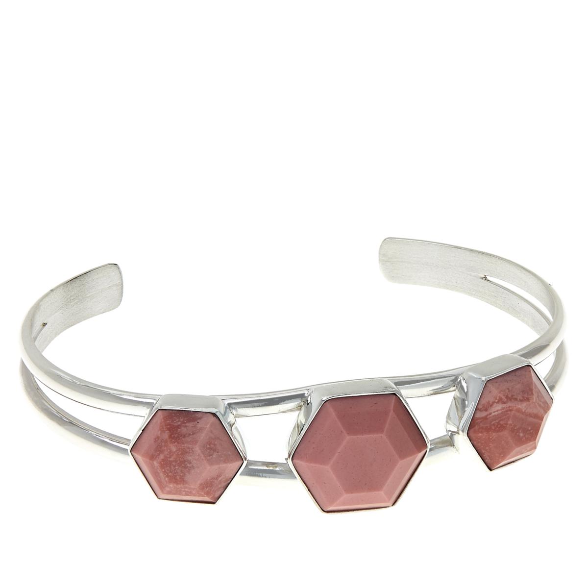 Jay King Sterling Silver Australian Pink Opal Cuff