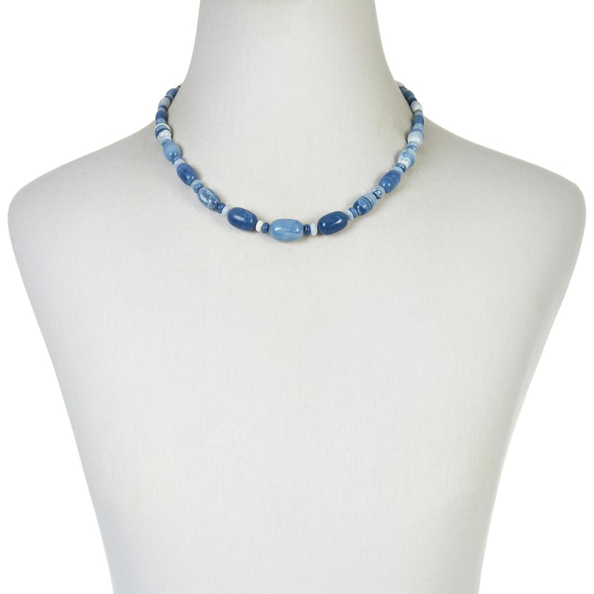 147.45 Crts Natural Welo Dyed Blue Opal Beads Necklace 230 by gemssafari on Jewelry Auctioned