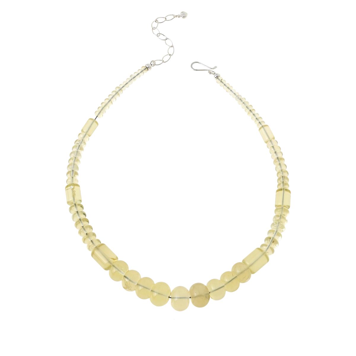 Jay King Sterling Silver Citrine Graduated Bead Necklace 20818880 HSN