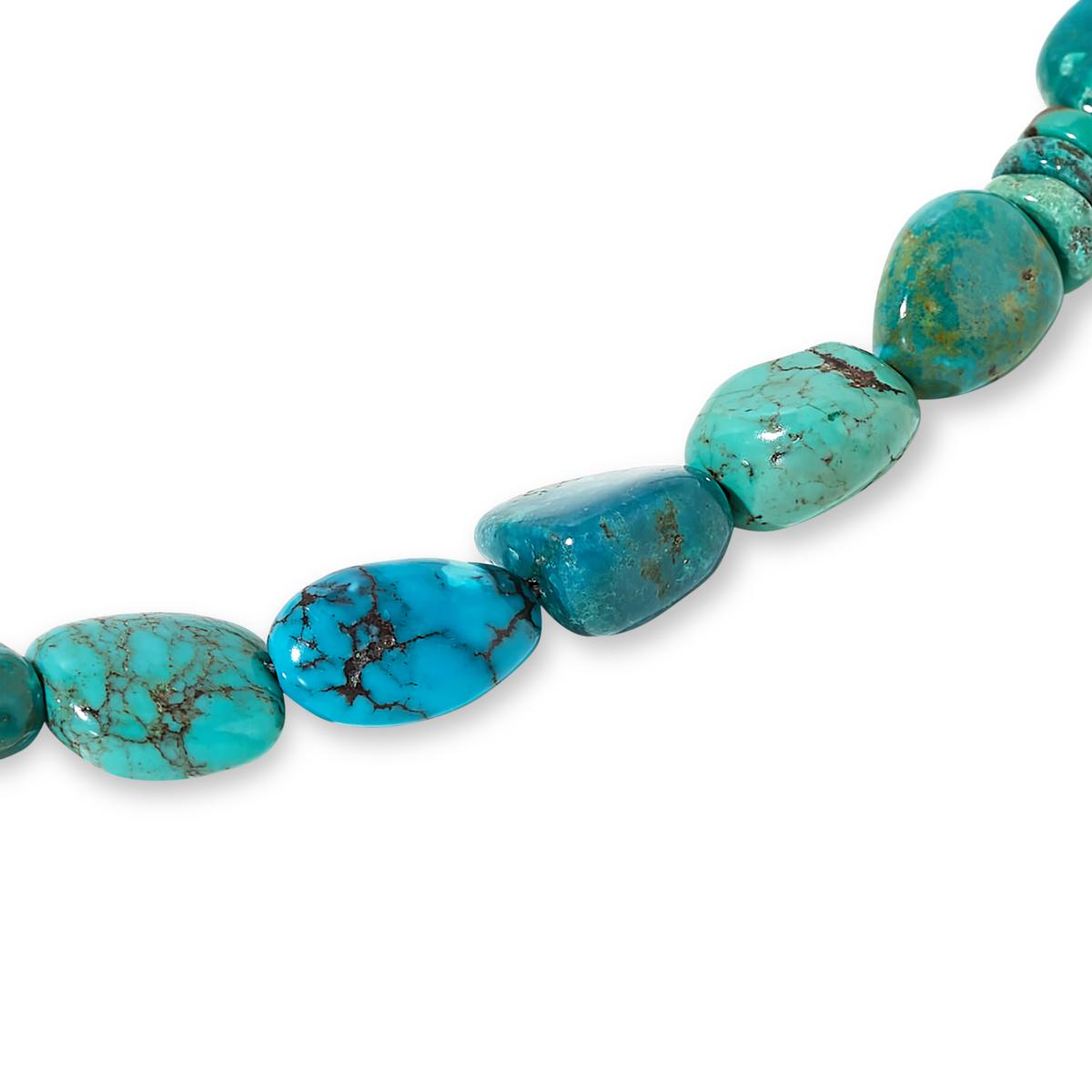 Hubei Turquoise & Sponge Coral Sterling store Necklace 24”