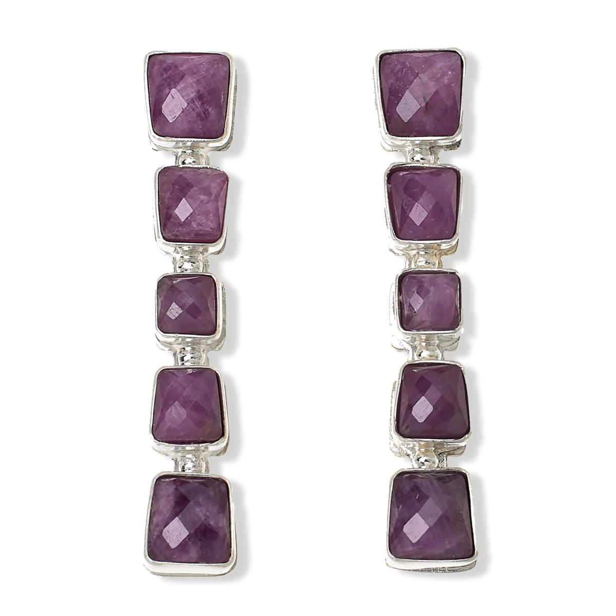 Jay King Sterling Silver Pink Sapphire Dangle Earrings - 23024515 | HSN