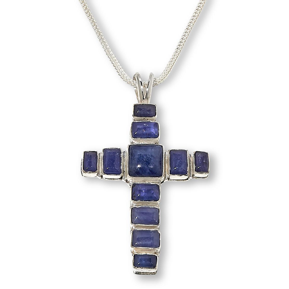 Rough Tanzanite Cross Pendant store