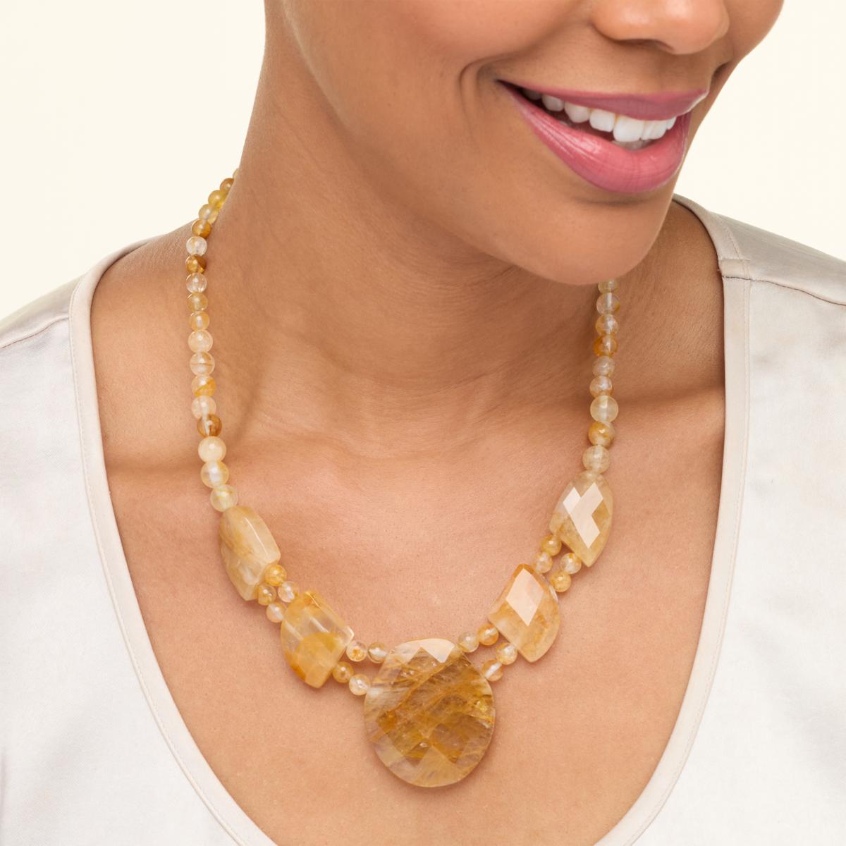 Jay King Sterling Silver Yellow Quartz 18