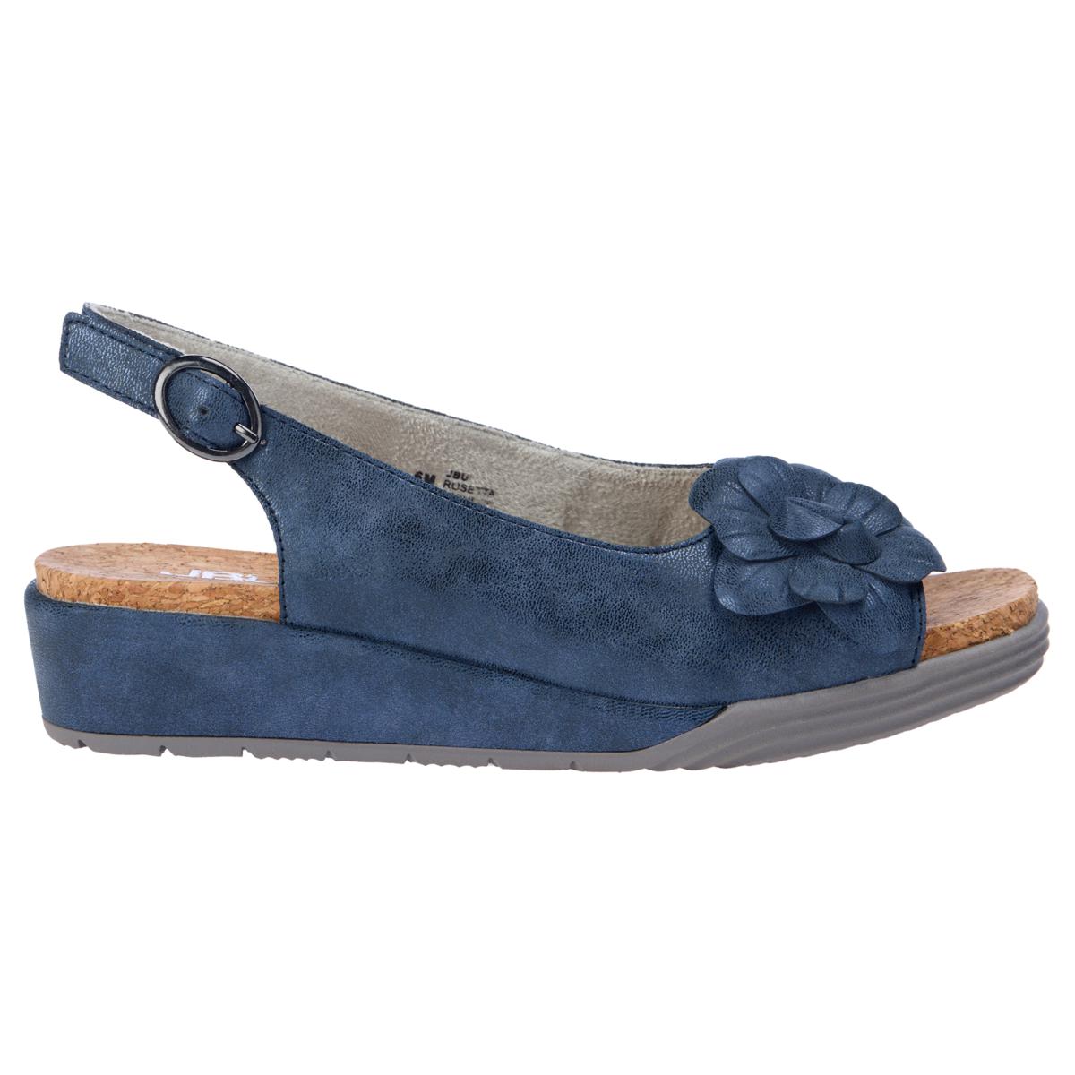 サンダル・ミュール JILLSTUART NOAH DENIM RIBBON POINT TOE SLINGBACK 4BUK505 JBU® Rosetta Slingback Sandal - 23396422 | HSN