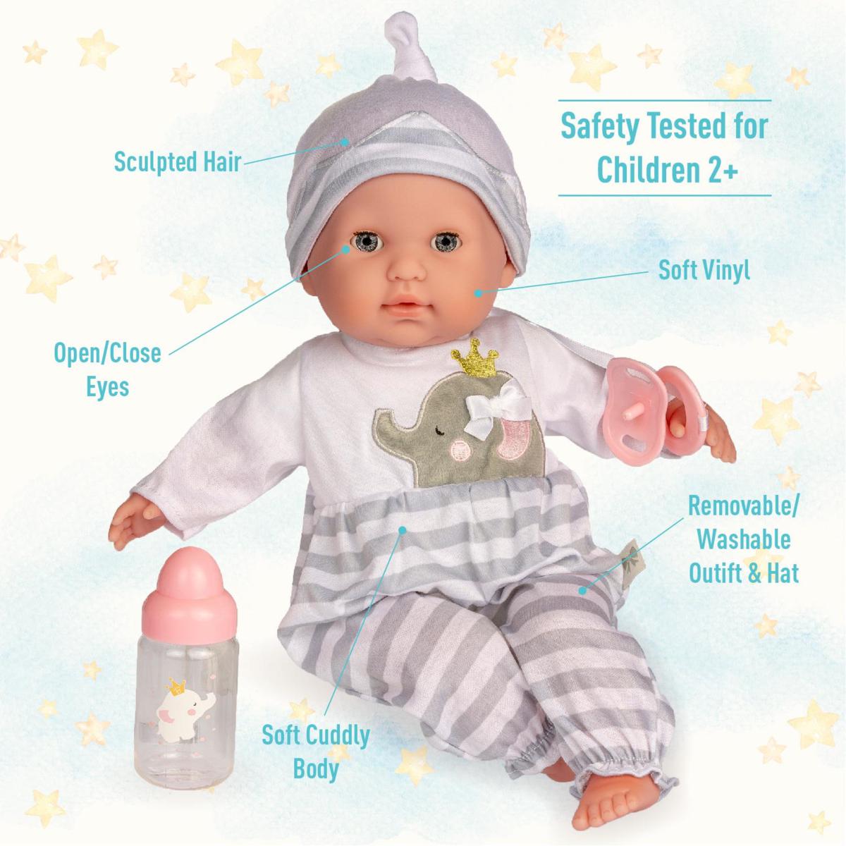 JC Toys Berenguer Boutique 15 Soft Body Baby Doll Open Close Eyes