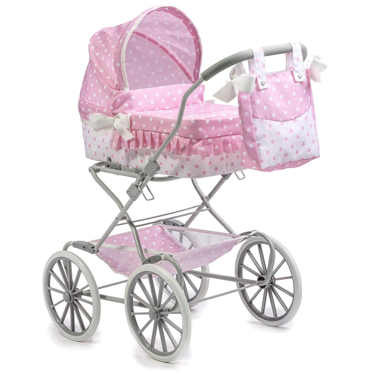 Badger Basket Pink Rosebud Just Like Mommy 3-in-1 Doll Pram