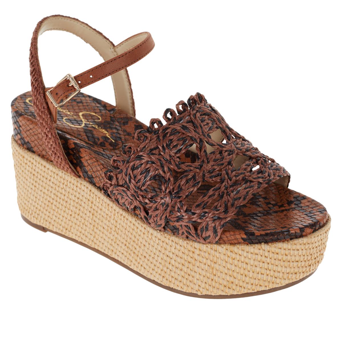 Jessica Simpson Camilia Woven Platform Wedge 2-piece Sandal