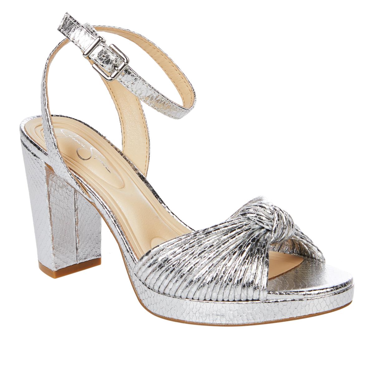 Jessica simpson silver platform on sale shoes