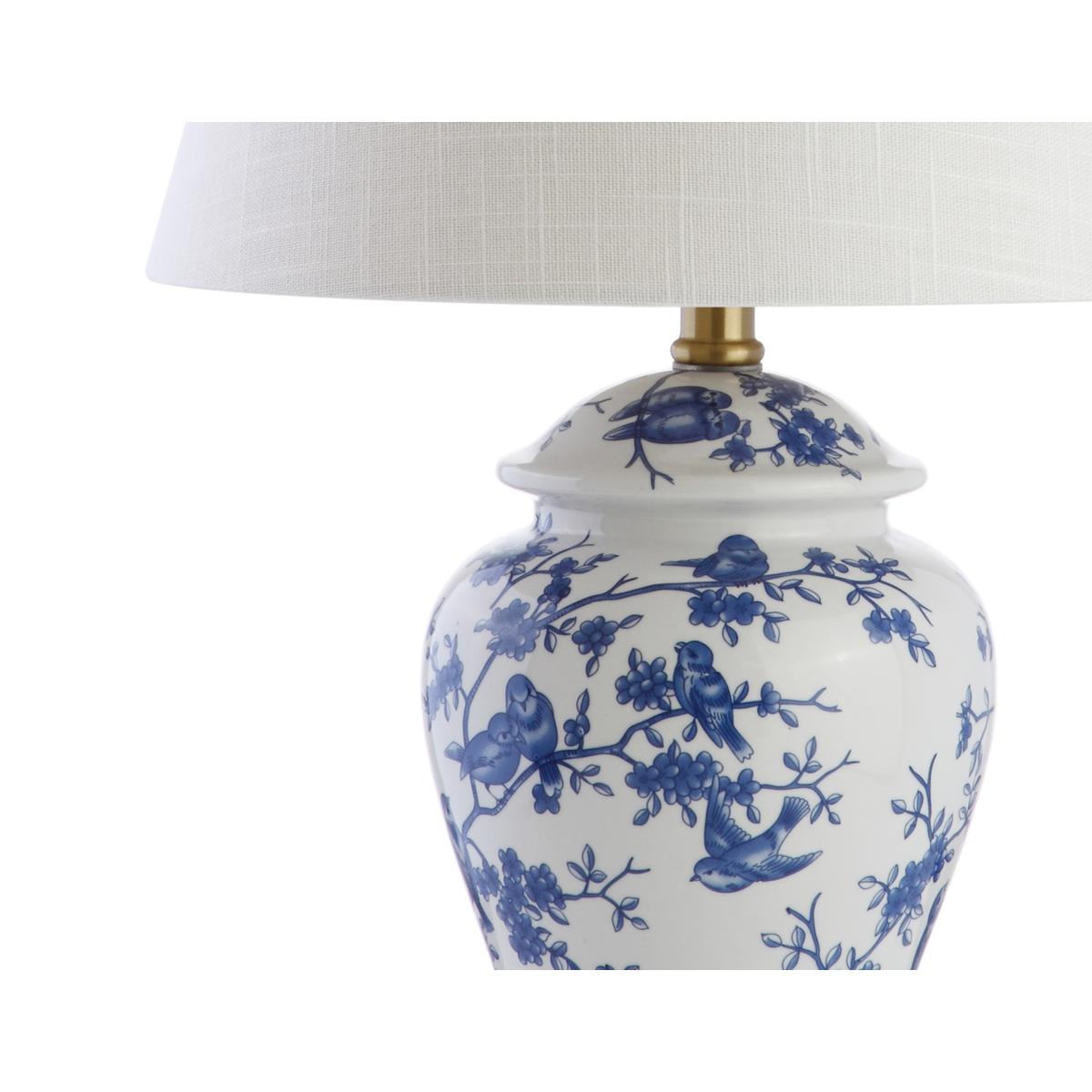 JONATHAN Y Blue and White Penelope 22" Chinoiserie LED Table Lamp - 8868988 | HSN