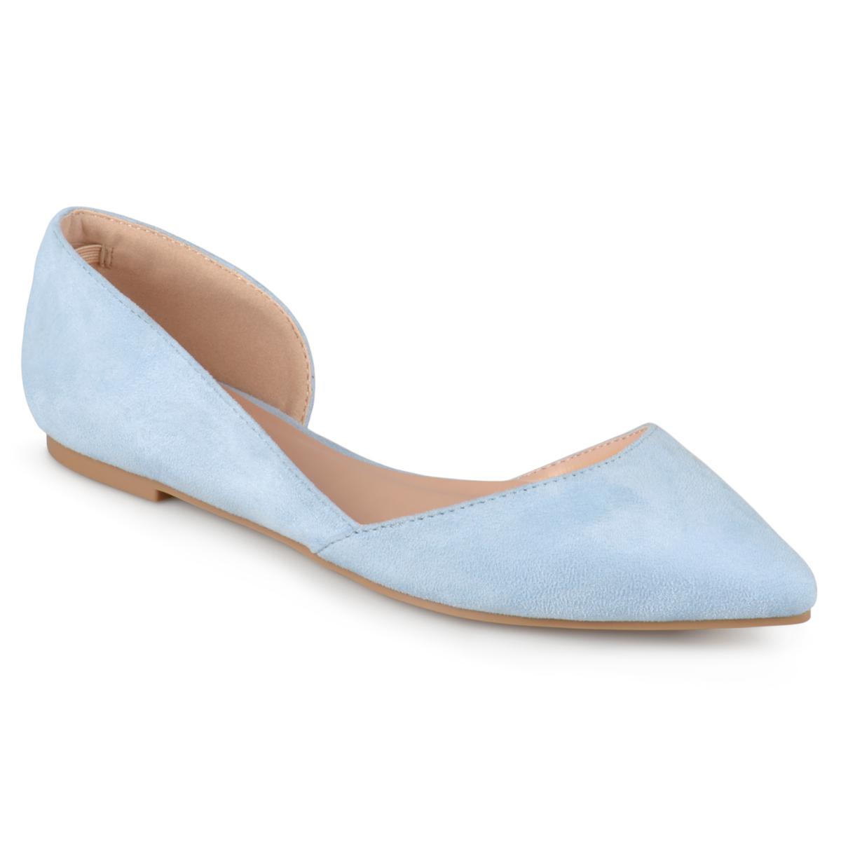 Journee Collection Womens Ameena Slip On Square Toe Mules Flats Blue 9.5 :  Target