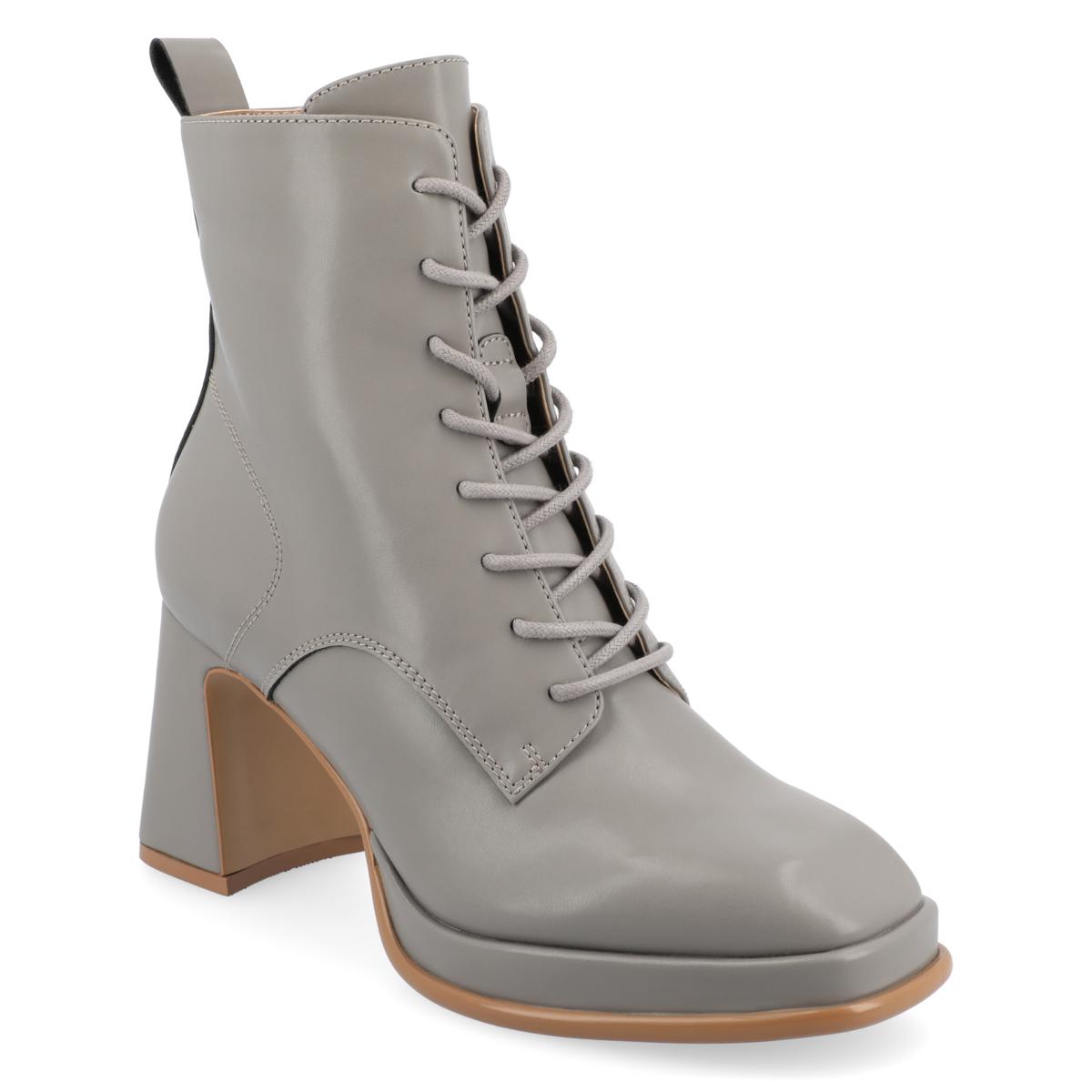 Grey lace up hot sale boots womens